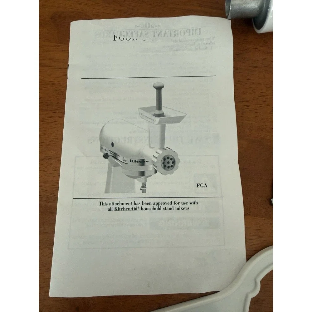 KitchenAid FGA Food Grinder Attachment for Stand Mixers, (Used)